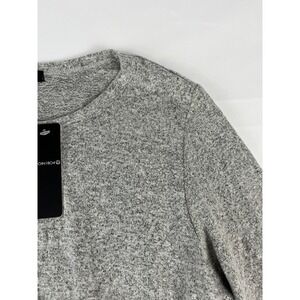 COIN 1804 Women's Gray‎ Heathered High Low Button Back Tunic Top Size 1X